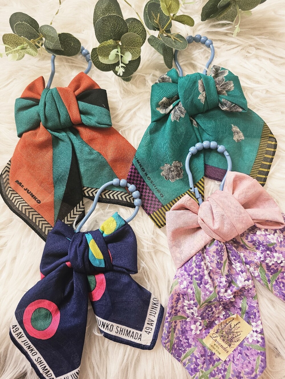 Japanese Designers Vintage Scarf/Hanky Charm: Pick 1